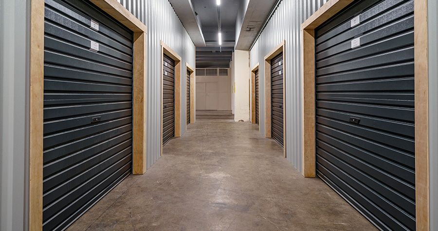 Rows of secure self storage units at Kilroot